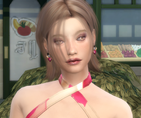sims4 cc download brown hair female Mariel Levit by Bonita100 Face View