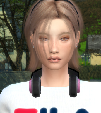 sims realistic style download brown hair female Mariel Levit by Bonita100 Face View