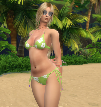 sims game realistic style download blonde female Maria Fernanda Schneider by Bonita100 Body View
