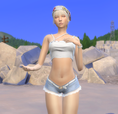 sims 4 high detail download blonde female Dominika Novotny by Bonita100 Body View