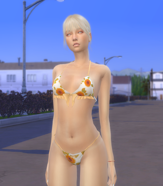 sims game custom content download blonde female Dominika Novotny by Bonita100 Body View