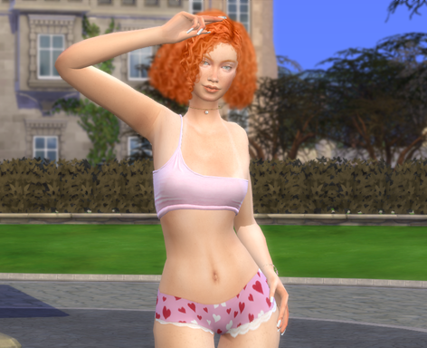 sims 4 cc download redhead female Sheena Hamilton by Bonita100 Body View