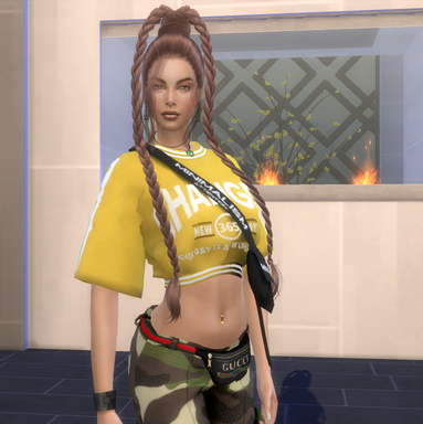 sims 4 custom content download girl Fiorella Elizalde by Bonita100 Body View