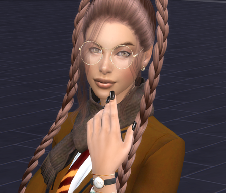 sims 4 high detail download brown hair female Fiorella Elizalde by Bonita100 Face View