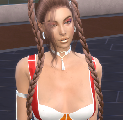 the sims 4 custom character download brown hair female Fiorella Elizalde by Bonita100 Face View