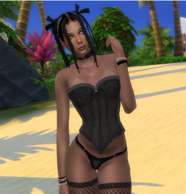 sims4 custom sim download girl Vanesa Garcia by Bonita100 Body View