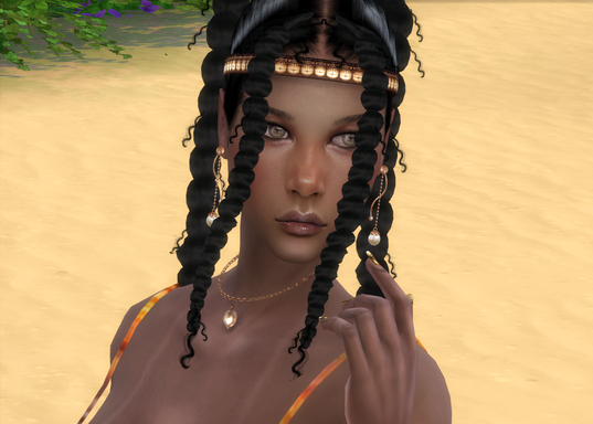 sims4 alpha cc style download black girls female Vanesa Garcia by Bonita100 Face View
