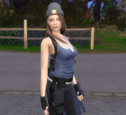 sims4 cc download brown hair female Eliza Kim by Bonita100 Body View