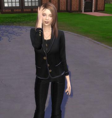 sims 4 high detail download brown hair female Eliza Kim by Bonita100 Body View