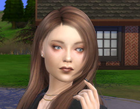 sims4 premium cc download girl Eliza Kim by Bonita100 Face View