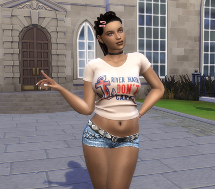 sims game custom sim download townies female Julia Wright by Bonita100 Body View