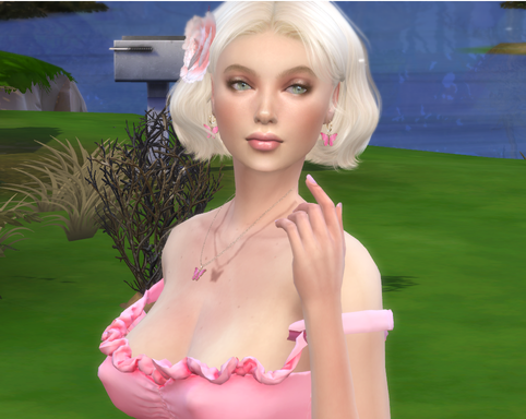 sims4 premium cc download blonde female Liene Ivanova by Bonita100 Face View