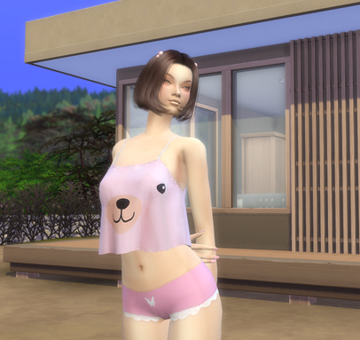 sims 4 custom sim download asian girls female Ji-Min Yoon by Bonita100 Body View