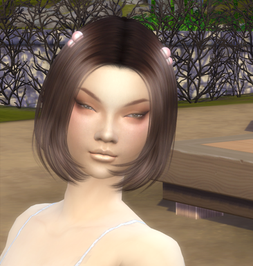sims4 custom content download girl Ji-Min Yoon by Bonita100 Face View