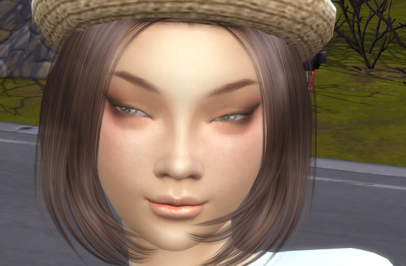 sims 4 alpha cc style download girl Ji-Min Yoon by Bonita100 Face View