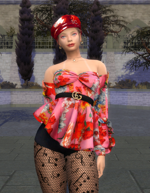 the sims 4 custom character download brown hair female Bianka Richter by Bonita100 Body View