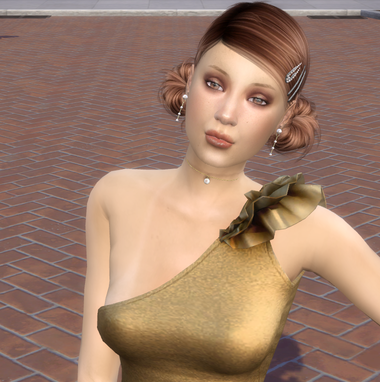 sims 4 cc download brown hair female Milly Browne by Bonita100 Face View