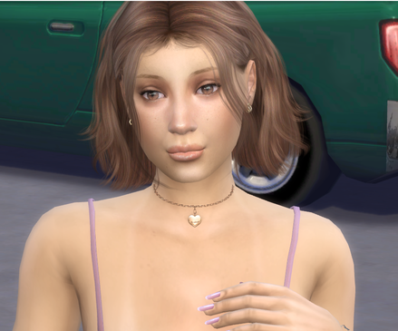 the sims 4 realistic style download brown hair female Milly Browne by Bonita100 Face View