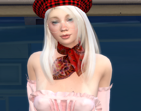 sims game custom sim download blonde female Marie Nilsson by Bonita100 Face View