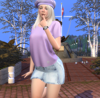 sims 4 custom content download girl Marie Nilsson by Bonita100 Body View
