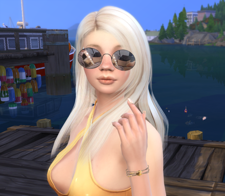 sims realistic style download blonde female Marie Nilsson by Bonita100 Face View