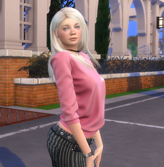 sims game alpha cc style download girl Marie Nilsson by Bonita100 Body View
