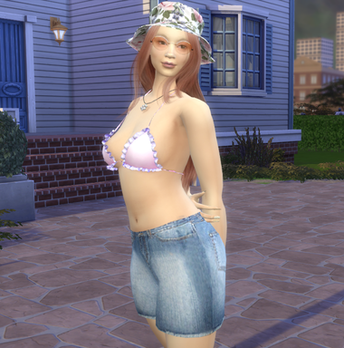 sims4 alpha cc style download asian girls female Lorna Whang by Bonita100 Body View