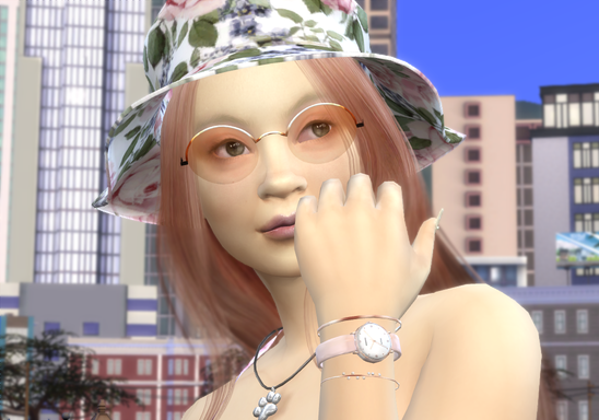 the sims 4 high detail download girl Lorna Whang by Bonita100 Face View