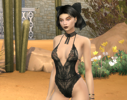 sims game alpha cc style download girl Giselle Rivas by Bonita100 Body View
