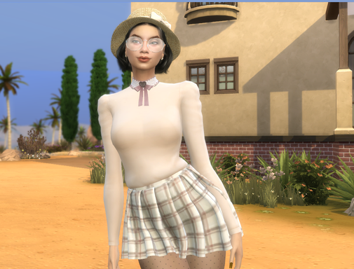 sims4 premium cc download girl Giselle Rivas by Bonita100 Body View
