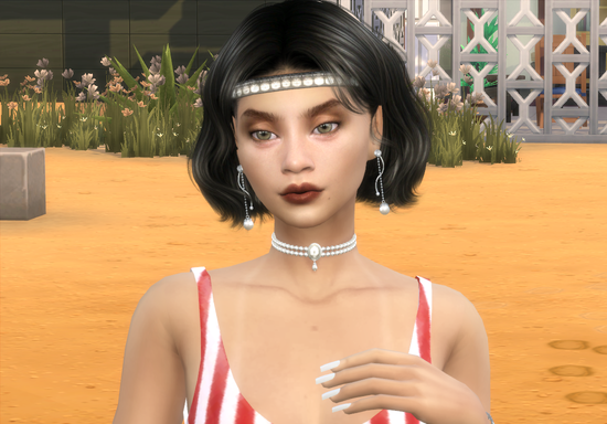 sims game custom content download brunette female Giselle Rivas by Bonita100 Face View