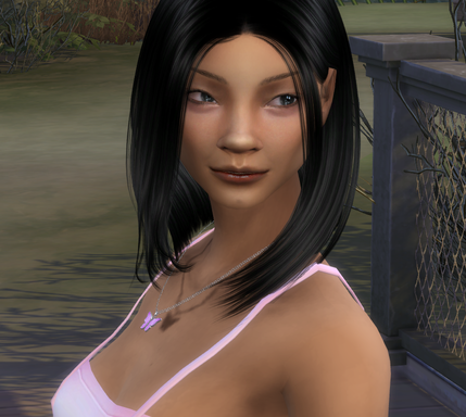 sims 4 custom content download asian girls female Dalisai Mendoza by Bonita100 Face View