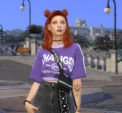 the sims 4 realistic style download townies female Lili Gentil by Bonita100 Body View