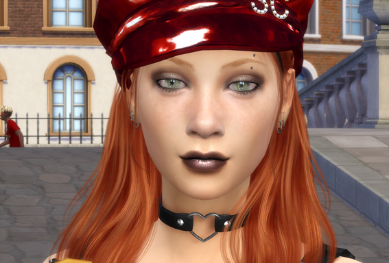 the sims 4 custom sim download redhead female Lili Gentil by Bonita100 Face View