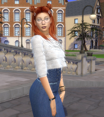 sims custom content download townies female Lili Gentil by Bonita100 Body View