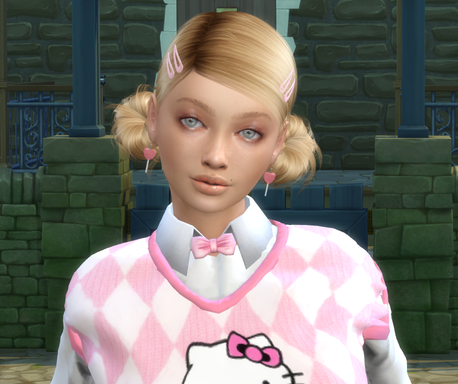 sims4 custom character download blonde female Jovana Ilievska by Bonita100 Face View
