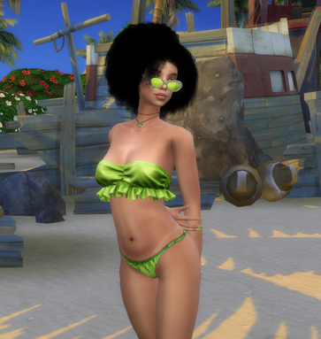 sims alpha cc style download black girls female Zelia Hernandez by Bonita100 Body View