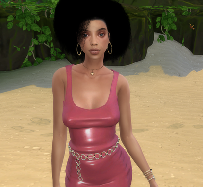 sims 4 premium cc download black girls female Zelia Hernandez by Bonita100 Body View