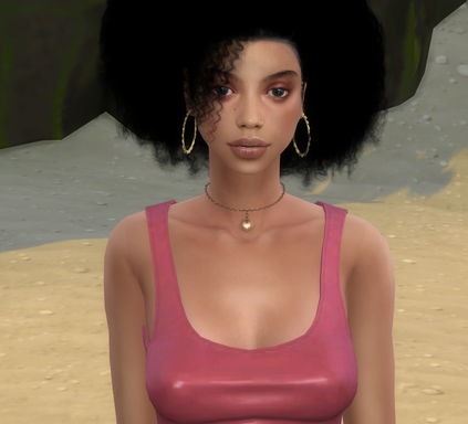 sims4 custom character download girl Zelia Hernandez by Bonita100 Face View