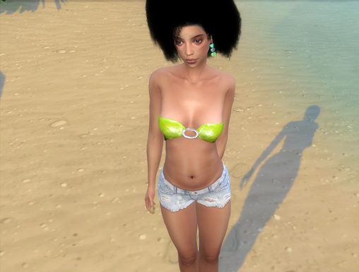 the sims 4 custom sim download black girls female Zelia Hernandez by Bonita100 Body View