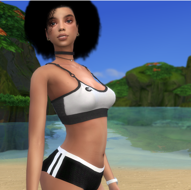 sims game cc download black girls female Zelia Hernandez by Bonita100 Body View