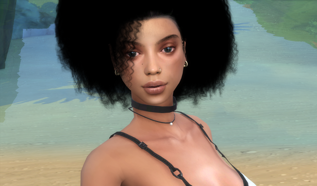 sims 4 alpha cc download girl Zelia Hernandez by Bonita100 Face View