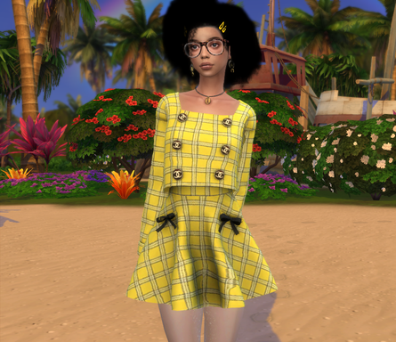 sims4 realistic style download black girls female Zelia Hernandez by Bonita100 Body View