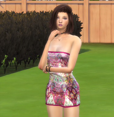 the sims 4 high detail download brunette female Monique Mertens by Bonita100 Body View