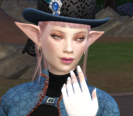 sims 4 alpha cc style download dyed-hair female Elvene Fengella by Bonita100 Face View
