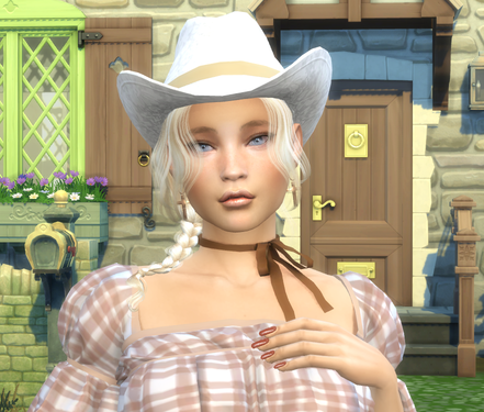 sims 4 custom content download blonde female Willow Miller by Bonita100 Face View