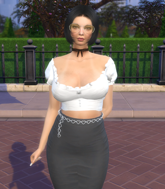 sims4 custom content download brunette female Chiara Ricci by Bonita100 Body View