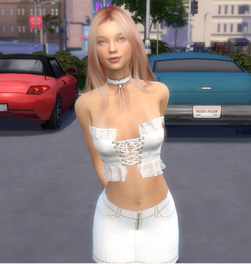 the sims 4 custom character download dyed-hair female Milena Darius by Bonita100 Body View