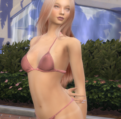 sims4 alpha cc download dyed-hair female Milena Darius by Bonita100 Body View