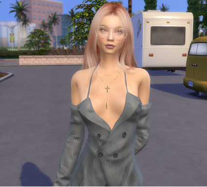sims 4 premium cc download dyed-hair female Milena Darius by Bonita100 Body View